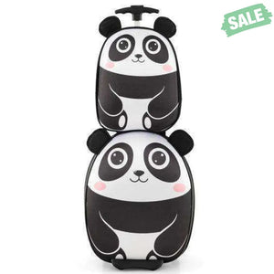 Lightweight and Portable Rolling Suitcase for Children-White White Kids Luggage