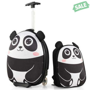 Lightweight and Portable Rolling Suitcase for Children-White White Kids Luggage