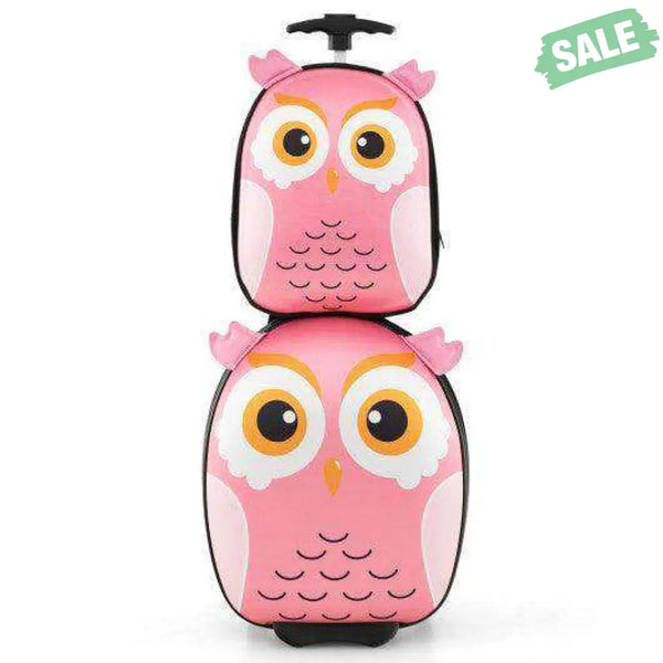 Lightweight and Portable Rolling Suitcase for Children-White White Kids Luggage