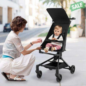 Lightweight Baby Stroller Compact and Airplane-Friendly Travel Stroller-Black