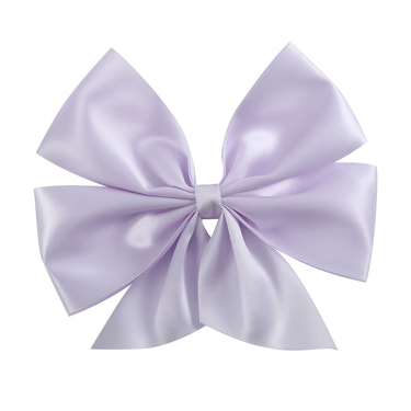 Lilac Mist Purple Satin Large Bow Hair Clip - MOOGCO Baby