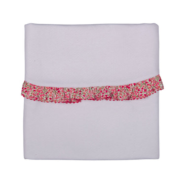 LILI ROSE | Girls White Pointelle Cotton Blanket (80cm)