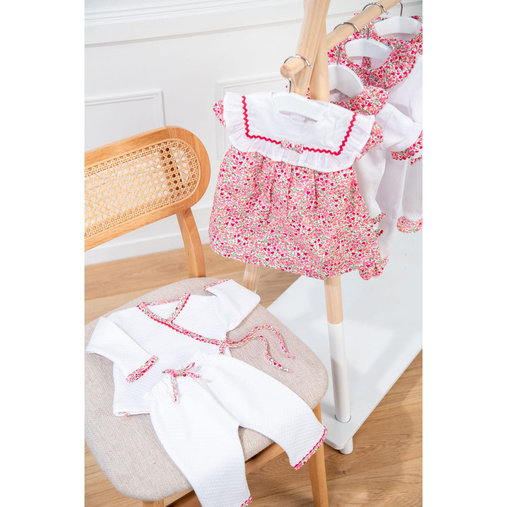 LILI ROSE baby girls pink cotton hat, perfect for stylish infants and toddlers.