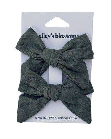 Linen Cotton Piggie Sets - Olive
