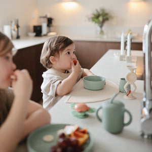 Mushie Silicone Suction Bowl for Babies Learning to Feed
