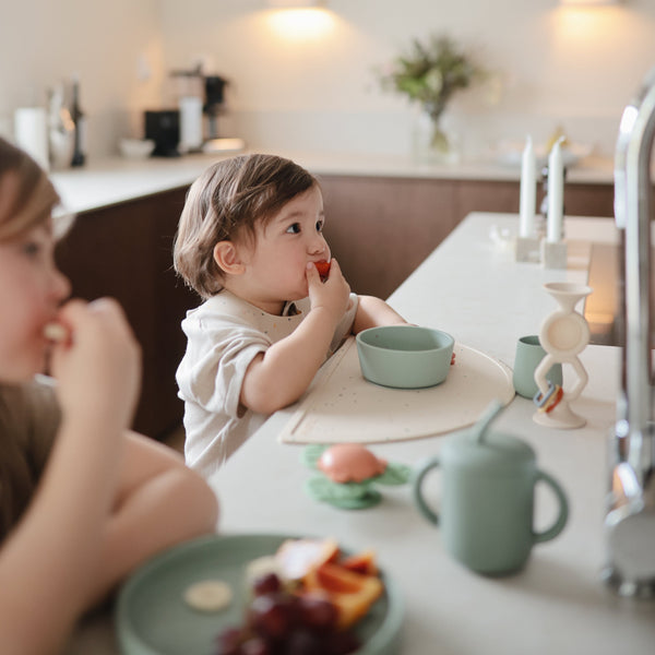 Mushie Silicone Suction Bowl for Babies Learning to Feed