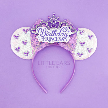 Purple Birthday Princess Mickey Ears