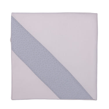 LITTLE STARS Boys White Cotton Blanket 80cm - Soft, cozy baby blanket for boys, perfect for cuddles and comfort.