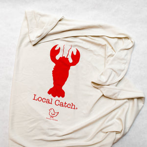 Lobster Short Sleeve Romper, Hat & Blanket Gift Set Local catch