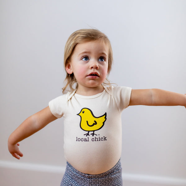 Just Hatched & Local Chick Baby Short Sleeve Romper Duo