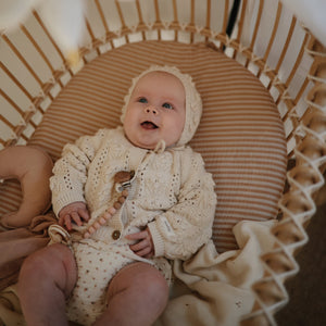 Soft Moon Lovey Blanket for babies, perfect for cuddling and comfort, shown at a stylish angle.