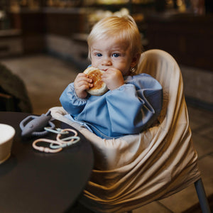 Mushie Long Sleeve Bib water resistant 6 to 24 months