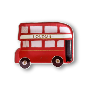London Bus Shaped Dessert Plate, (8pcs)