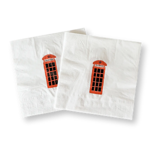 London Telephone Booth Large Paper Napkins (16pcs)