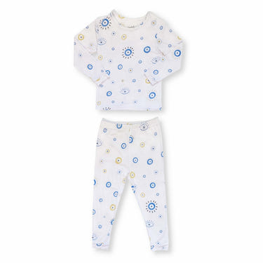 Toddler Pajama Set in Eye See You design, perfect for cozy sleepwear.