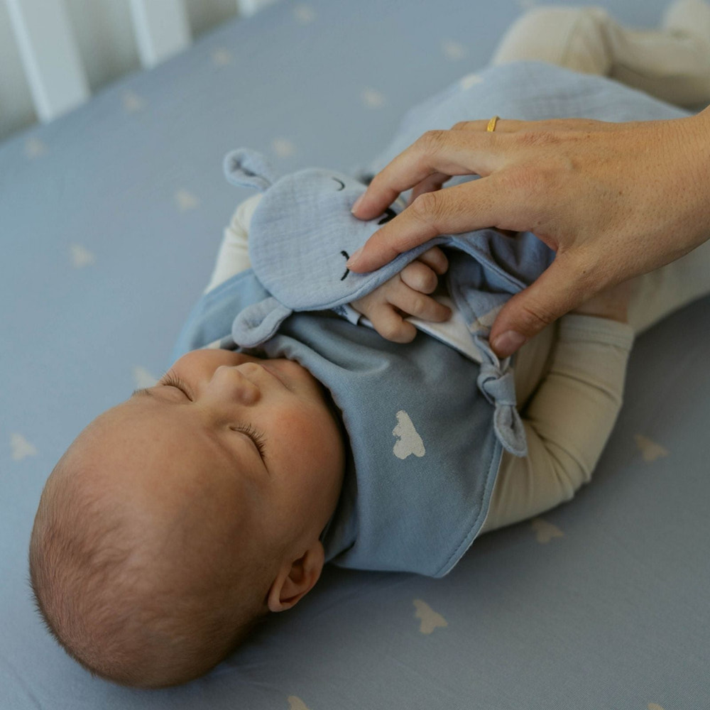 100% Muslin Lovey in Windy design, soft and cuddly baby comfort toy for soothing and playtime.