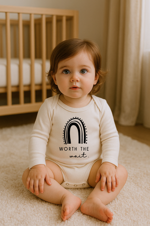 Worth the Wait Organic Bodysuit Long Sleeve