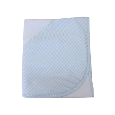 LUCAS | Boys White & Blue Gingham Cotton Hooded Towel