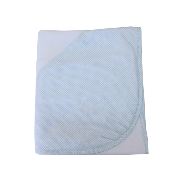 LUCAS | Boys White & Blue Gingham Cotton Hooded Towel