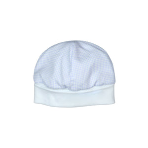LUCAS | Boys White & Blue Cotton Gingham Hat