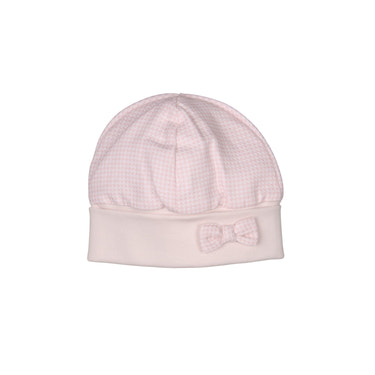 LUCY | Girls Pink Cotton Gingham Hat