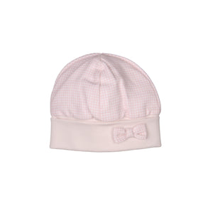 LUCY | Girls Pink Cotton Gingham Hat