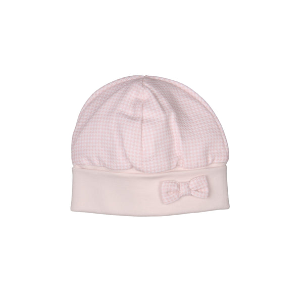 LUCY | Girls Pink Cotton Gingham Hat