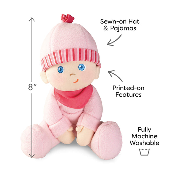Snug Up Doll Luisa 8" - a soft, cuddly first doll for babies, perfect for nurturing playtime and comfort.