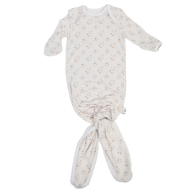 Stars Lunar Knotted Gown for babies 0-3 months, perfect for cozy sleep and stylish bedding.