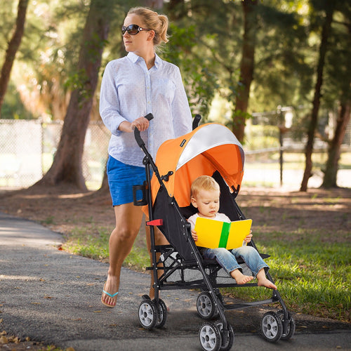 Folding lightweight baby umbrella stroller for travel, shown at angle 9, perfect for toddlers and on-the-go parents.
