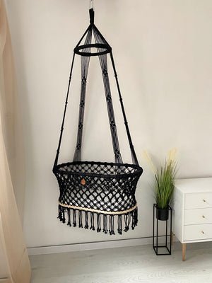 Hanging Macrame Baby Bassinet