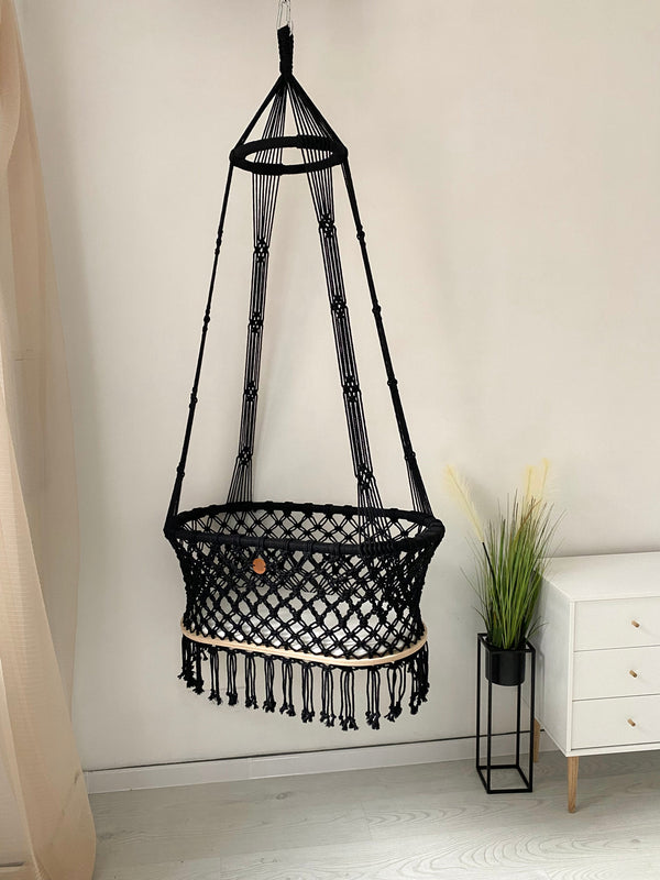 Hanging Macrame Baby Bassinet