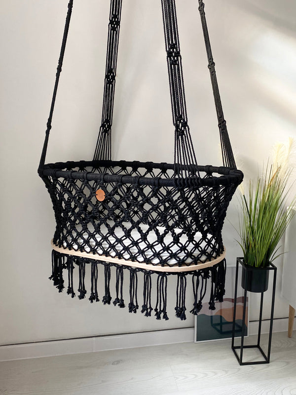 Hanging Macrame Baby Bassinet