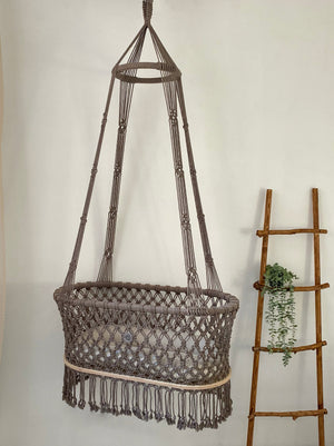 Hanging Macrame Baby Bassinet