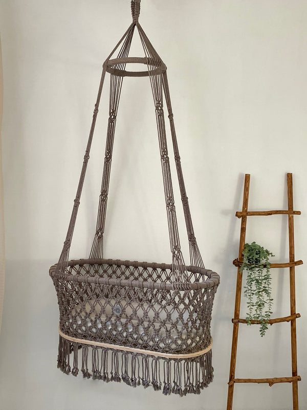 Hanging Macrame Baby Bassinet