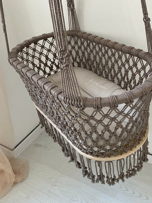 Hanging Macrame Baby Bassinet