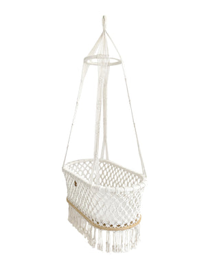 Hanging Macrame Baby Bassinet