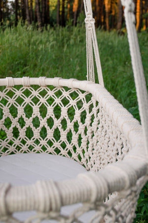 Hanging Macrame Baby Bassinet