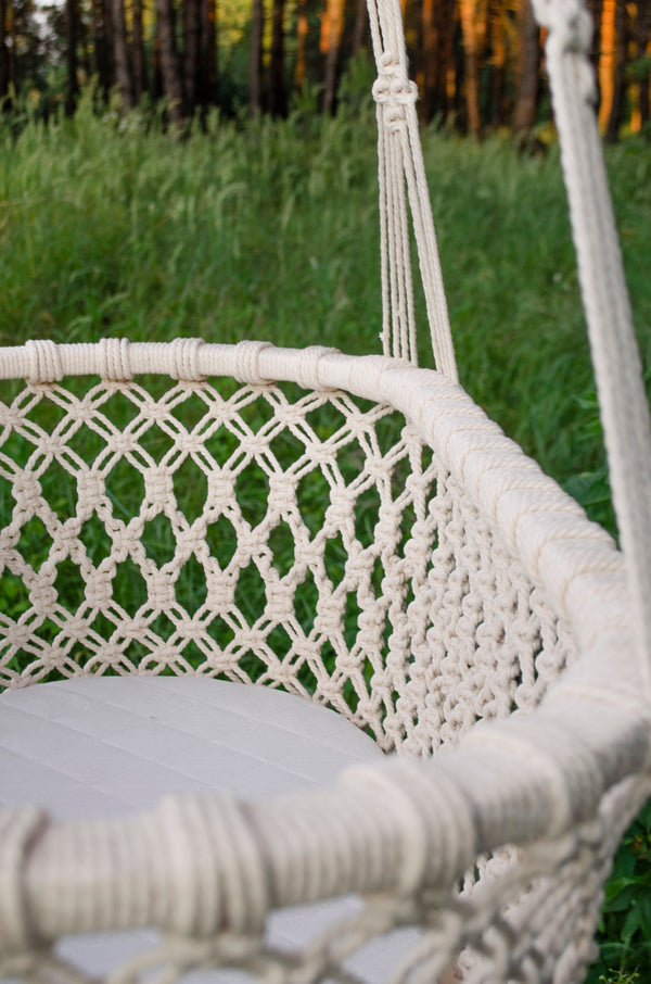 Hanging Macrame Baby Bassinet