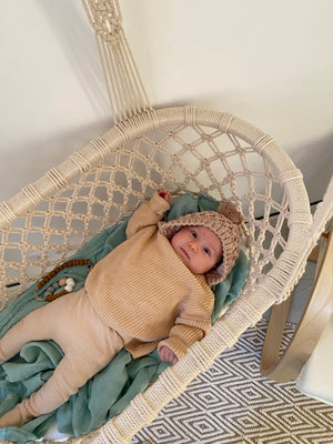 Hanging Macrame Baby Bassinet