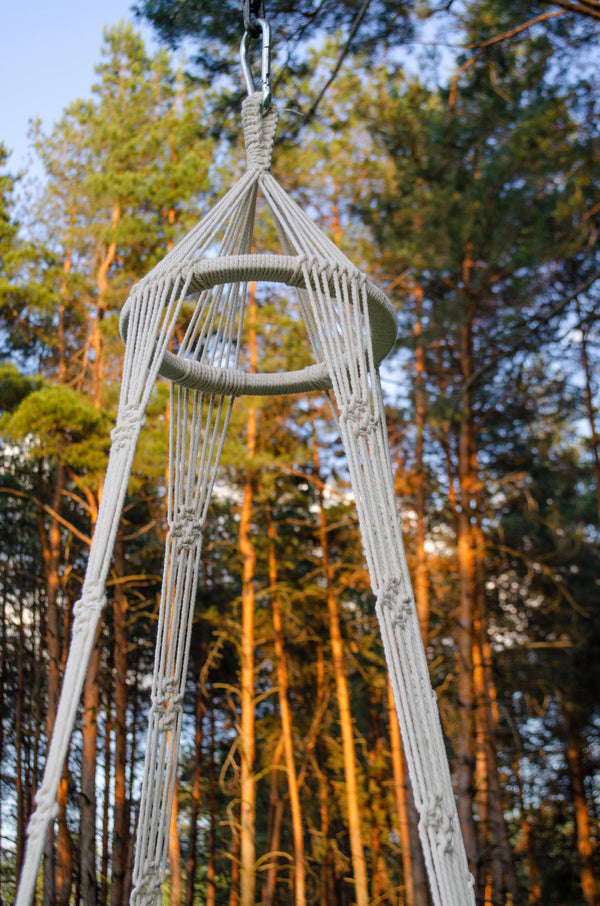 Hanging Macrame Baby Bassinet