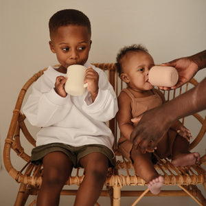 Mushie Silicone Training Cup with Removable Lid and Straw