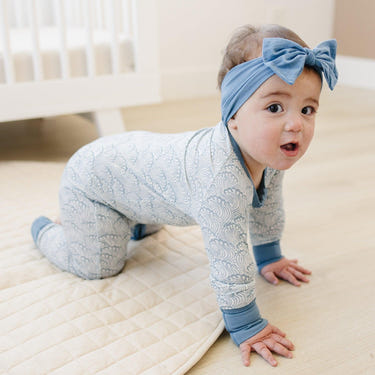 Baby Making Waves Bamboo Zippy Romper in soft fabric, perfect for comfort and style. Ideal for everyday wear.