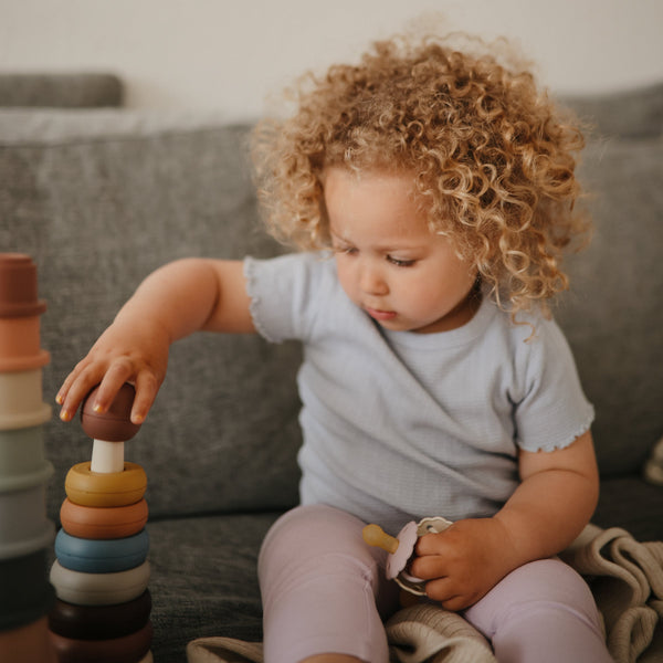 Mushie Stacking Rings Toy Danish Hygge plastic