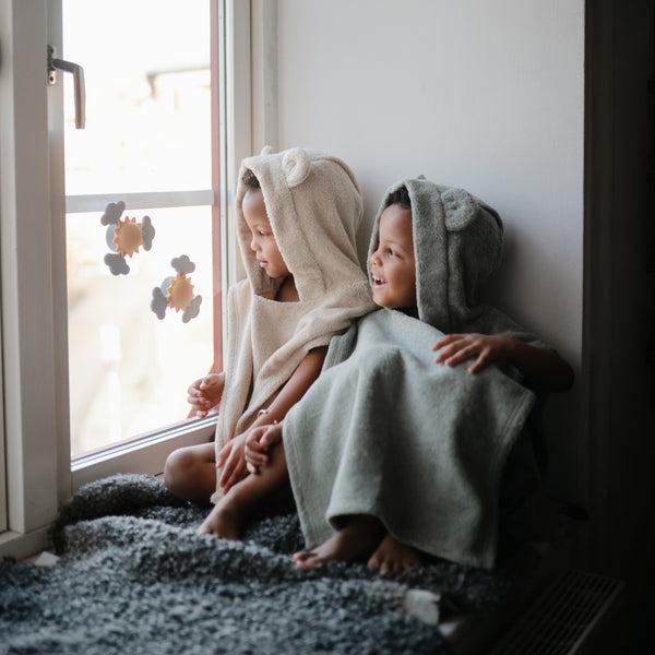 Mushie Bear Poncho Hooded Towel 100% Organic Cotton