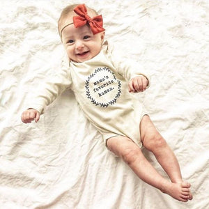 Mama's Favorite Human Organic Bodysuit Long Sleeve