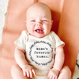 Mama's Favorite Human Organic Baby Bodysuit