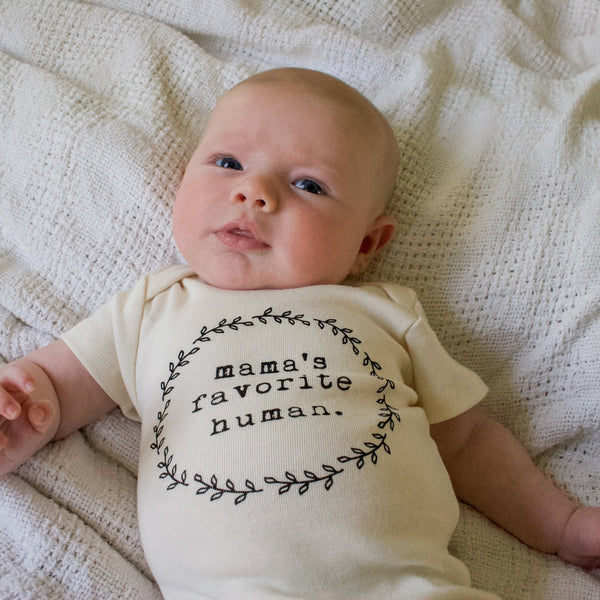Mama's Favorite Human Organic Baby Bodysuit
