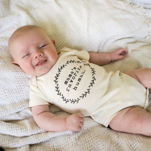 Mama's Favorite Human Organic Baby Bodysuit