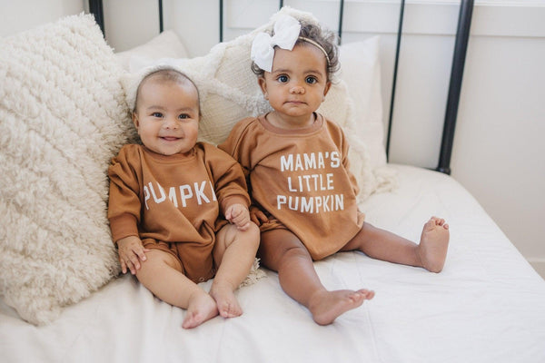 Mama's Little Pumpkin Sweatshirt Romper